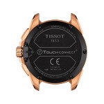 Montre Tissot homme titane doré rose bracelet caoutchouc noir - vue 3