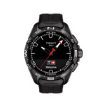 Montre Tissot homme titane bracelet caoutchouc noir - vue 1