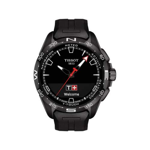 Montre Tissot homme titane bracelet caoutchouc noir