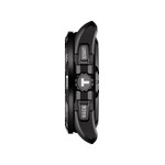 Montre Tissot homme titane bracelet caoutchouc noir - vue 2