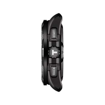 Tissot men's titanium watch with black rubber strap