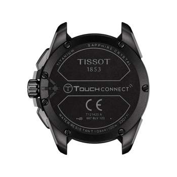 Tissot men's titanium watch with black rubber strap