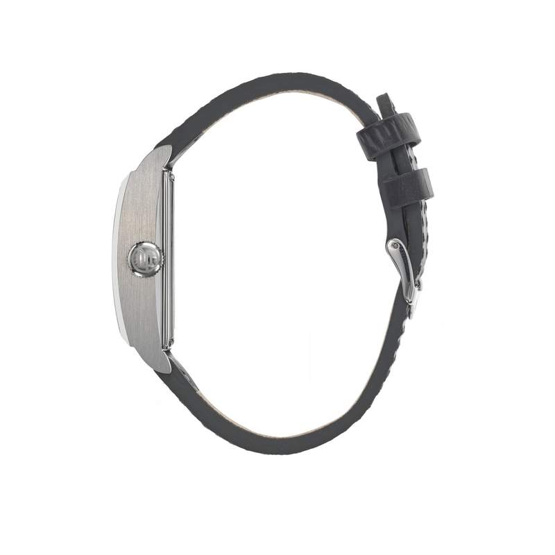 Montre Lip homme automatique acier bracelet cuir gris - vue 4