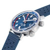 Montre Lip homme automatique acier bracelet silicone bleu - vue VD2