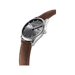 Montre Frédérique Constant homme acier bracelet cuir marron - vue 2