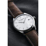 Montre Frédérique Constant homme acier bracelet cuir marron - vue D2