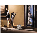 Montre Frédérique Constant homme acier bracelet cuir marron - vue D4