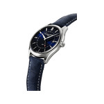 Montre Frédérique Constant homme acier bracelet cuir bleu - vue 2