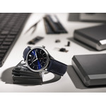 Montre Frédérique Constant homme acier bracelet cuir bleu - vue D1