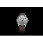 Montre Frédérique Constant homme acier bracelet cuir marron - vue D1