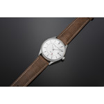 Montre Frédérique Constant homme acier bracelet cuir marron - vue D2