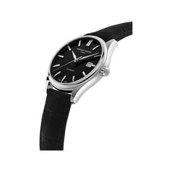 Montre Frédérique Constant homme automatique acier bracelet cuir noir