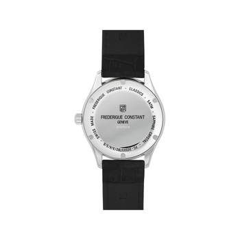 Montre Frédérique Constant homme automatique acier bracelet cuir noir