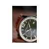 Montre Frédérique Constant homme automatique acier bracelet cuir marron - vue VD4