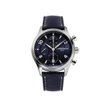 Montre Frédérique Constant homme automatique chronographe acier cuir bleu - vue 1