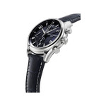 Montre Frédérique Constant homme automatique chronographe acier cuir bleu - vue 2