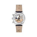 Montre Frédérique Constant homme automatique chronographe acier cuir bleu - vue 3