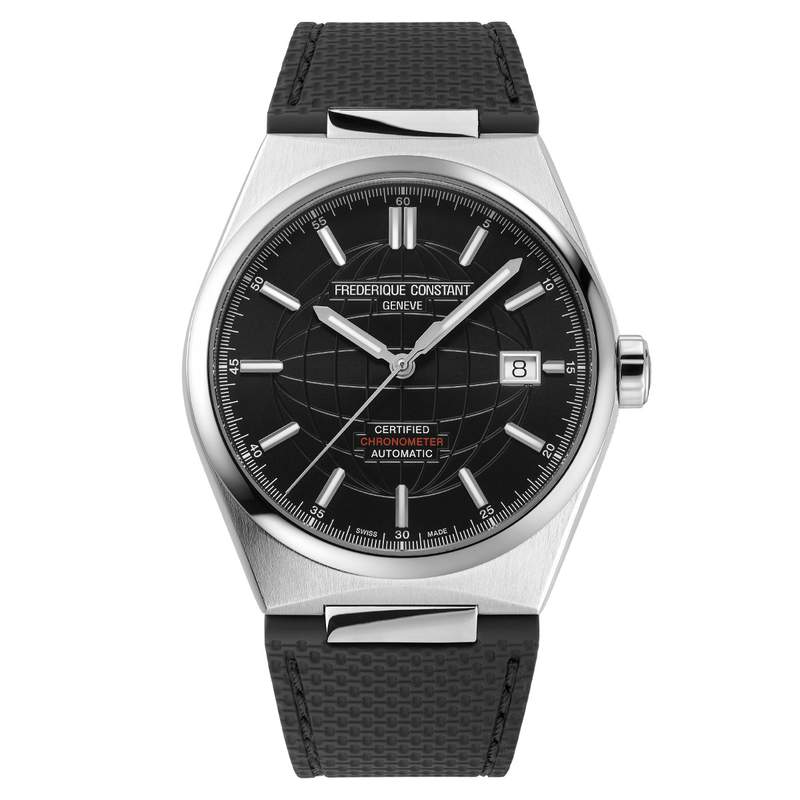 Montre Frédérique Constant homme automatique acier et caoutchouc - vue D1