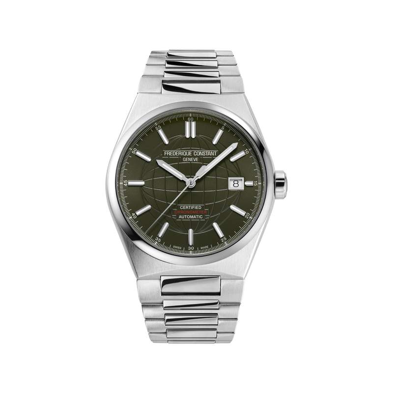 Montre Frédérique Constant homme automatique acier et caoutchouc - vue 1