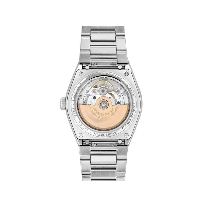 Montre Frédérique Constant homme automatique acier et caoutchouc - vue 3