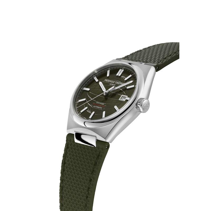 Montre Frédérique Constant homme automatique acier et caoutchouc - vue D2