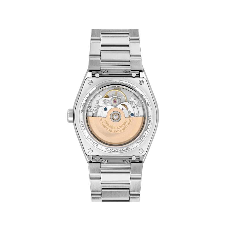 Montre Frédérique Constant homme automatique acier et caoutchouc - vue 3