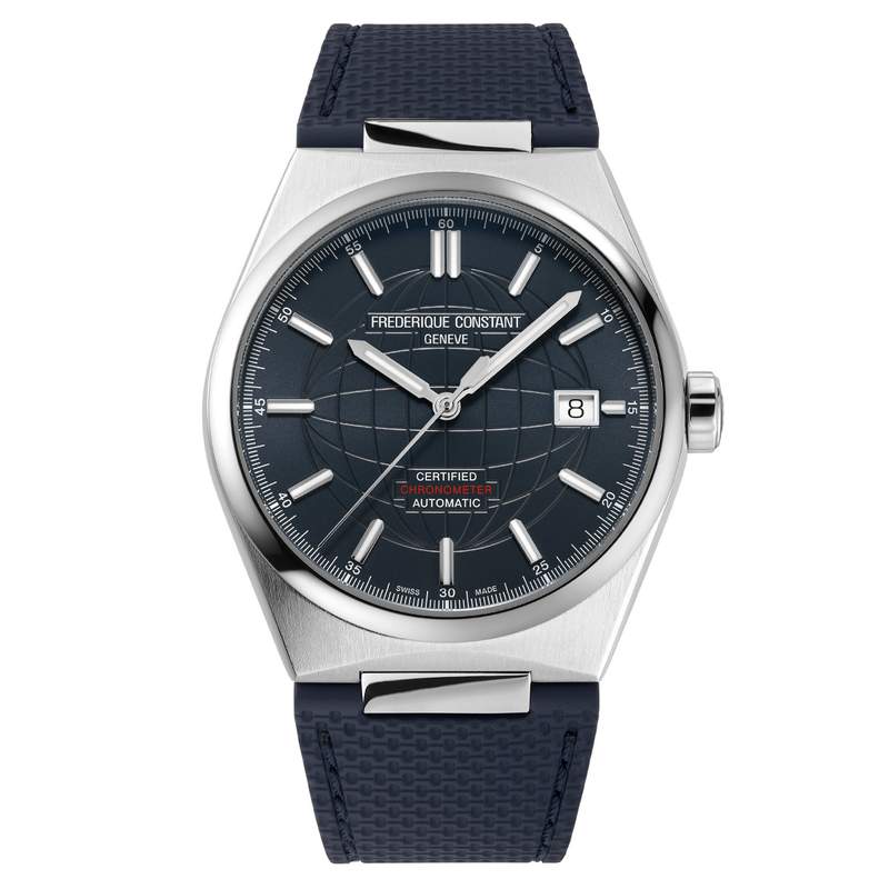 Montre Frédérique Constant homme automatique acier et caoutchouc - vue D1