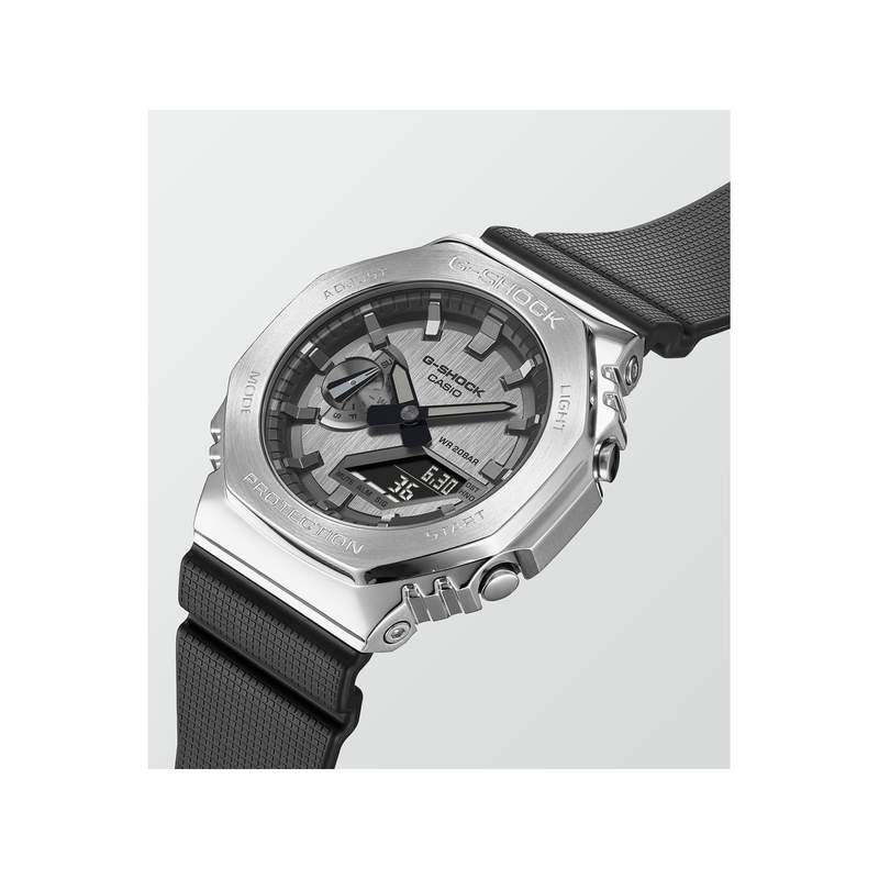 Montre G-SHOCK homme acier bracelet résine noire - vue 4
