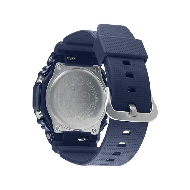 Montre G-SHOCK homme acier bracelet résine bleue - vue 3