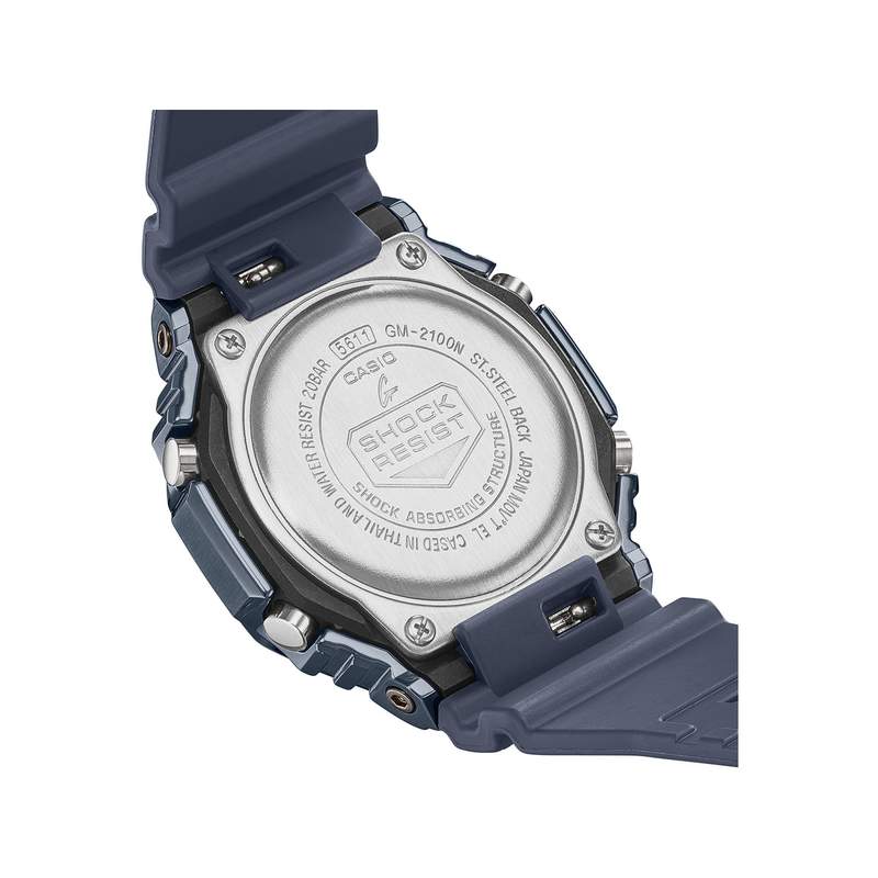 Montre G-SHOCK homme acier bracelet résine bleue - vue 6