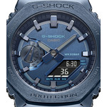 Montre G-SHOCK homme acier bracelet résine bleue - vue D1