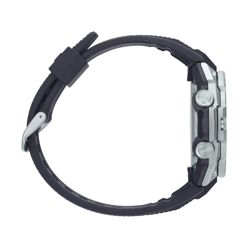 Montre G-SHOCK homme acier bracelet résine noire - vue 2