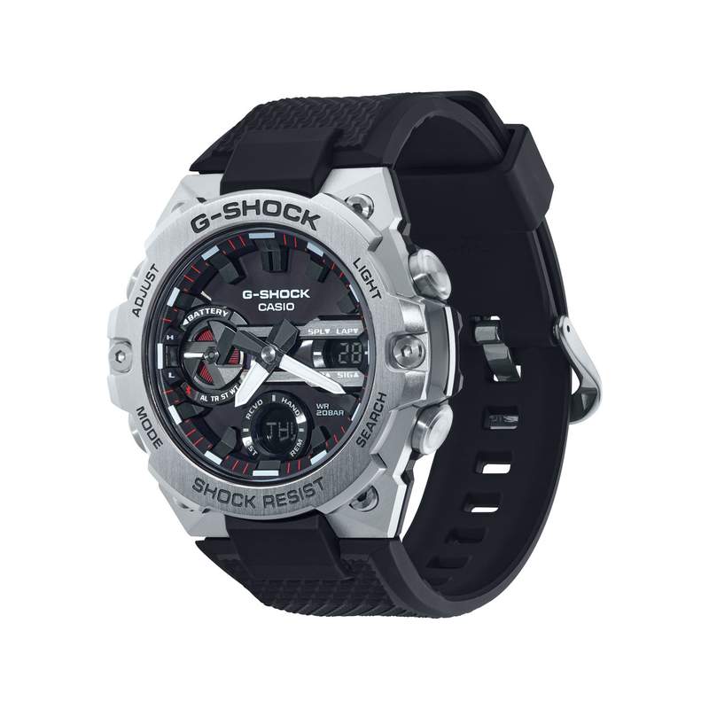 Montre G-SHOCK homme acier bracelet résine noire - vue 4