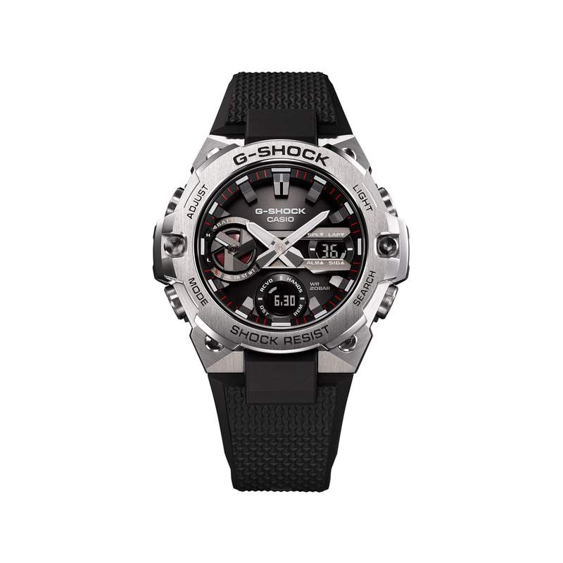 Montre G-SHOCK homme acier bracelet résine noire - vue 5