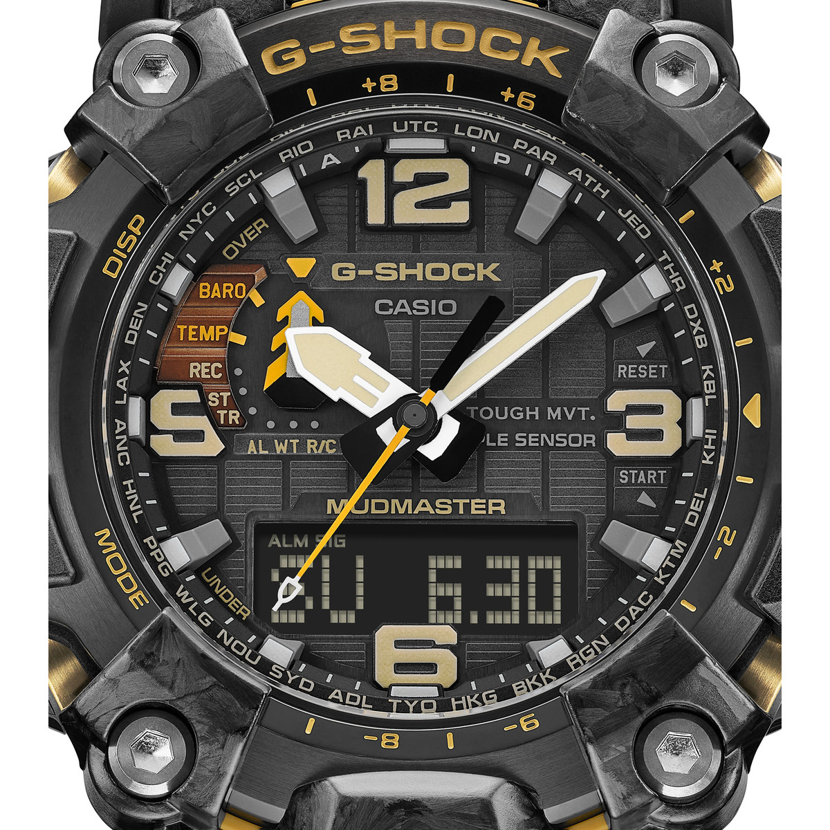 Montre G-SHOCK Premium homme bracelet résine jaune - vue D1