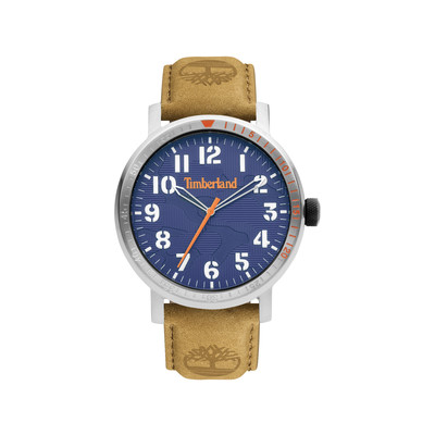 Montre Timberland homme acier  bracelet cuir marron - vue 1