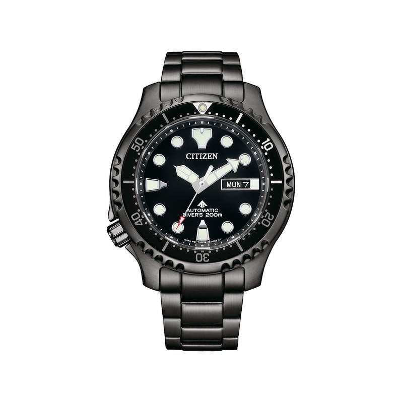 Montre Citizen homme Eco Drive acier noir - vue 1