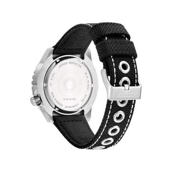 Montre Citizen homme automatique acier noir bracelet nylon noir