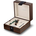 Montre Longines homme automatique titane bracelet cuir marron fonce - vue D3