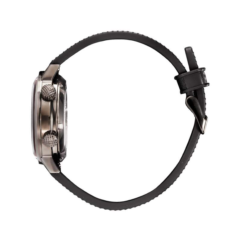 Montre Lip homme automatique acier bracelet silicone noir - vue 2