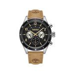 Timberland homme acier bracelet cuir caramel - vue 1