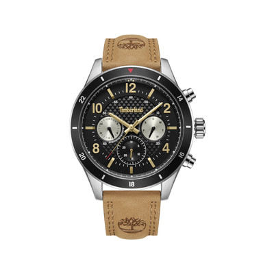 Timberland homme acier bracelet cuir caramel - vue 1