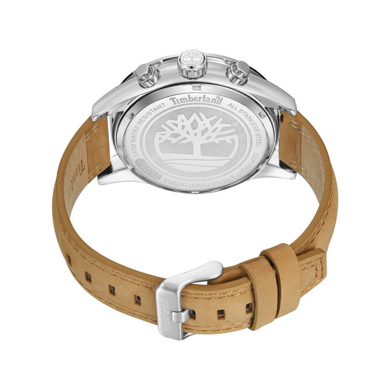 Timberland homme acier bracelet cuir caramel - vue 3