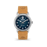 Timberland homme acier bracelet cuir caramel - vue 1