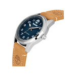 Timberland homme acier bracelet cuir caramel - vue 2