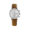 Montre Herbelin Classic homme chronographe acier bracelet cuir marron - vue V1