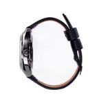 Montre Lip homme automatique acier bracelet cuir noir - vue 2