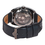 Montre Lip homme automatique acier bracelet cuir noir - vue 3