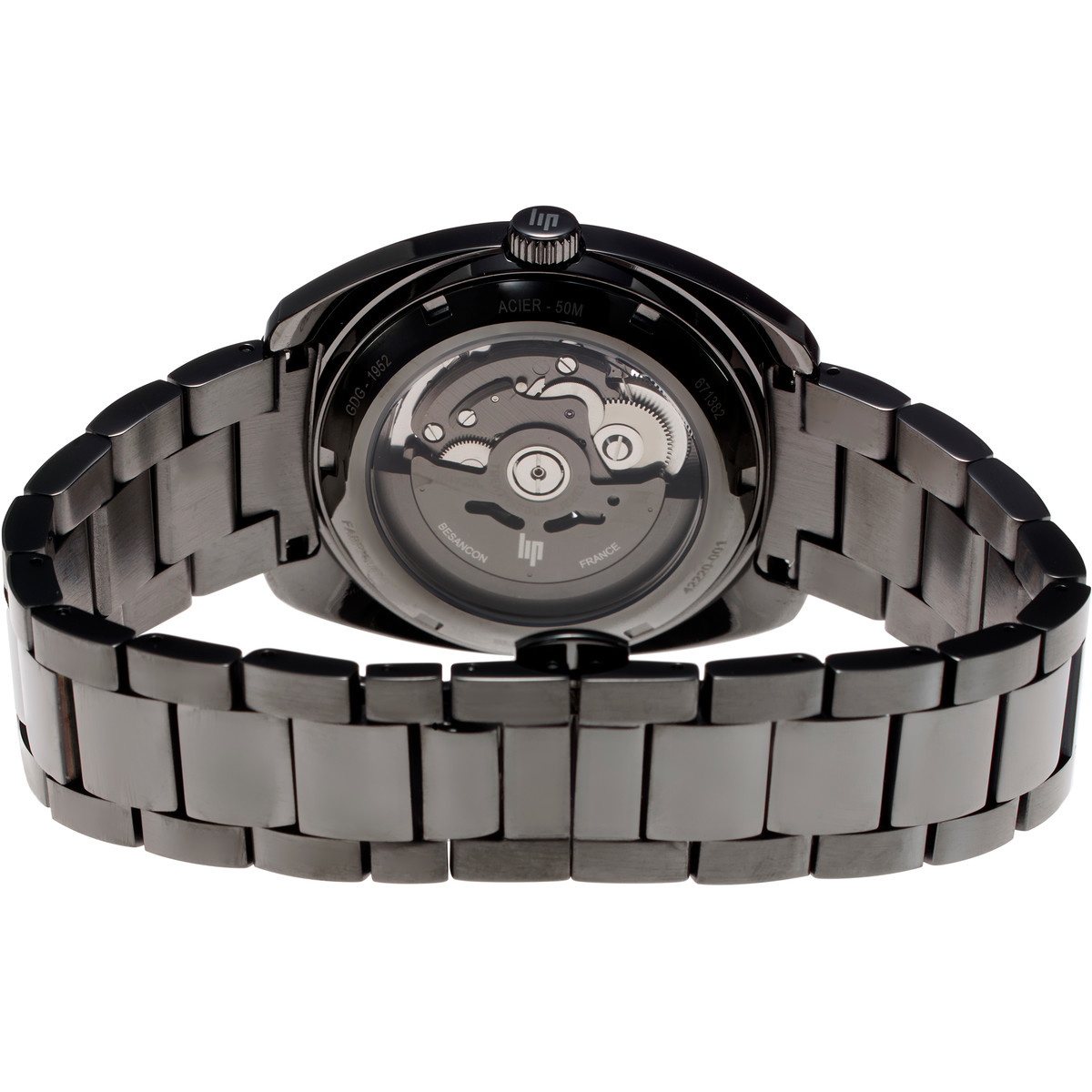 Montre Lip homme automatique acier bracelet métal - vue 3