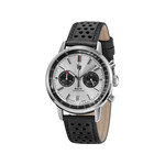 Montre Lip homme acier bracelet cuir noir - vue 1